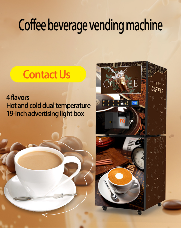Instant coffee juice self service vending machine 2