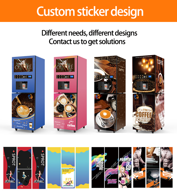Instant coffee juice self service vending machine 5
