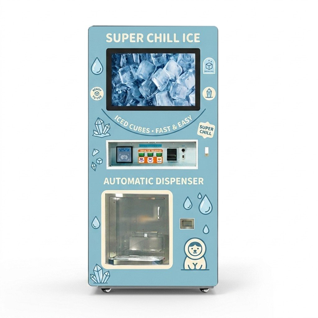 Standard commercial ice vending machine 450 KG per day for sale