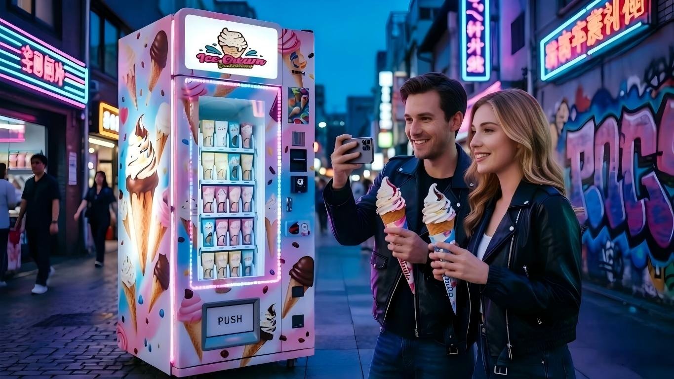 frozen food vending machine product range ice cream bars popsicles frozen meals meat
