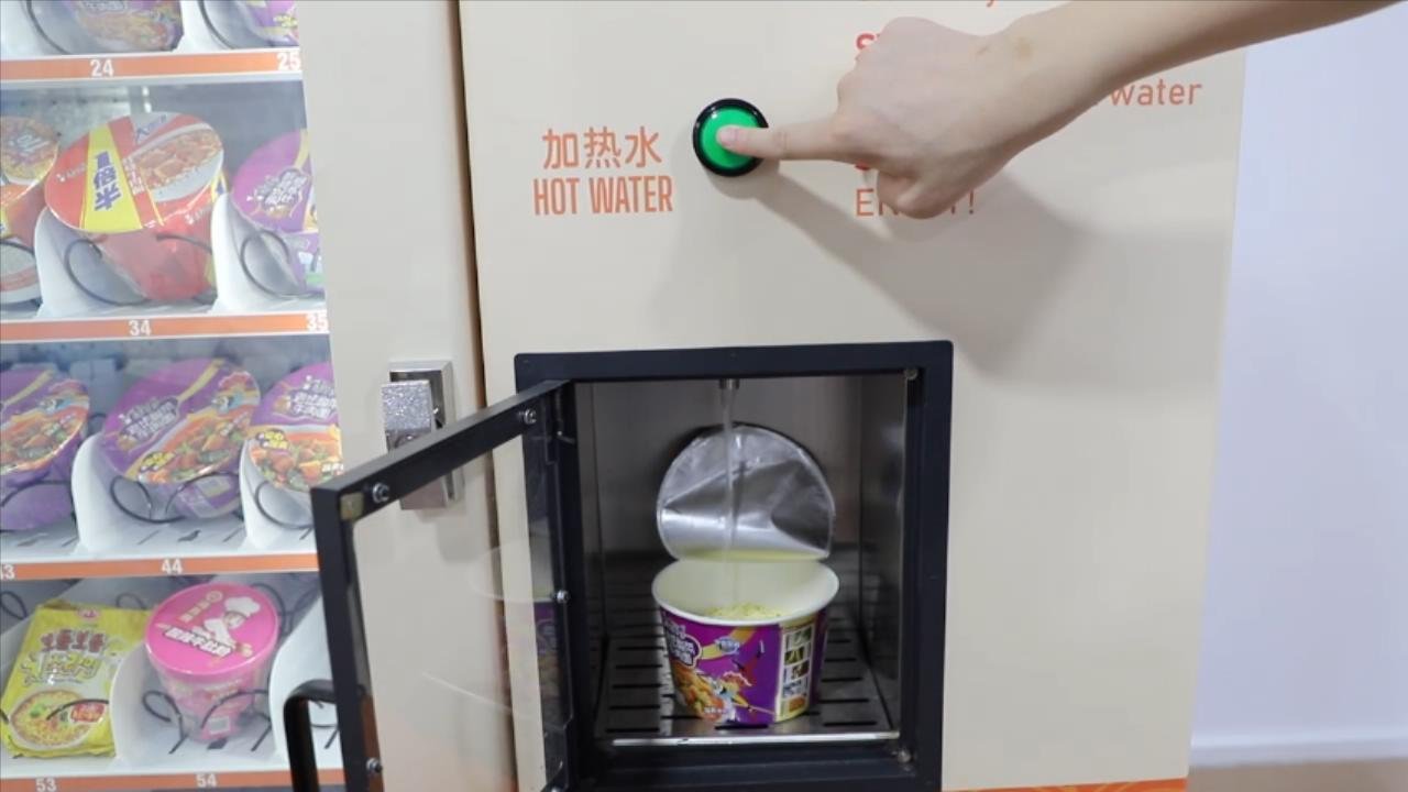 AZ-N1 hot noodle vending machine heating system dual temperature control