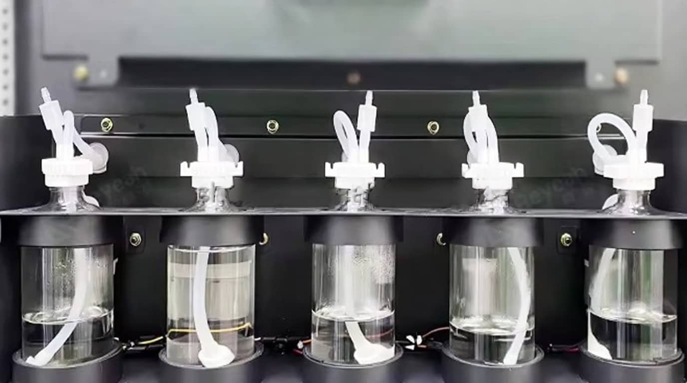 perfume vending machine inside display 5 fragrance slots 120ml bottles