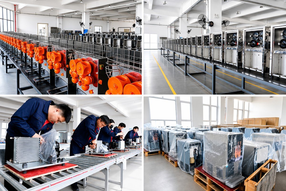 SHMIRACLE ice machine factory production line — commercial ice machine manufacturer Taizhou Zhejiang China
