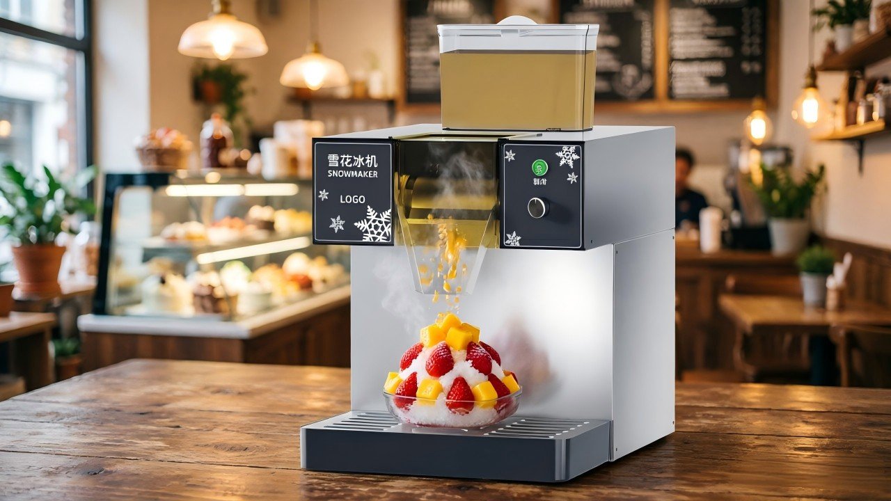 Shaved ice dessert application — Taiwanese baobing Korean bingsu dessert shop scene